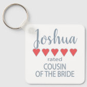 Bruid & Bruiloftsgasten 5 Hart Nicht van de Bruid Sleutelhanger (Voorkant)