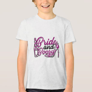 Bruid & Camp; Boozy - Bruidegom en bruid Mooie Cou Tri-Blend Shirt