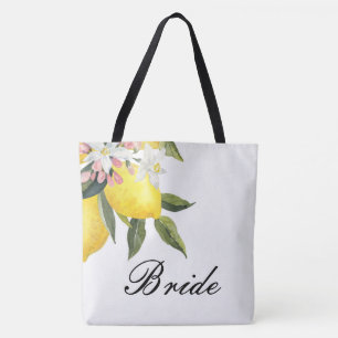 BRUID CANVAS TAS-CITROEN BLOEMENBRUILOFT DRAAGTAS