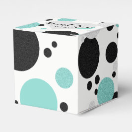 Bruid Co Blauwgroen Blauw Polka Dot Douche Party Bedankdoosjes