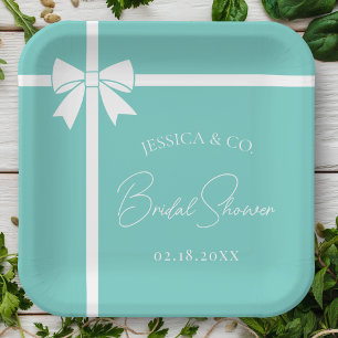Bruid & Co Elegante Witte Strik Lint Bruiloftsfees Papieren Bordje