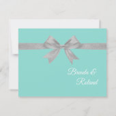 BRUID CO Touch van Zilveren Traditionele Trouwsuit Save The Date (Achterkant)