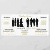 BRUID & CO Wit & Goud Polka Dot Trouwfeest Programma (Achterkant)