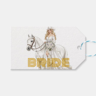 bruid cowgirl cadeaulabel