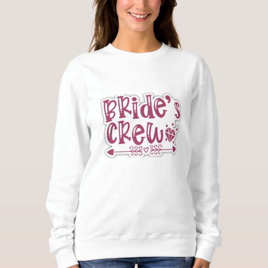bruid crew schattig sweatshirt (Voorkant)
