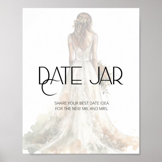Bruid date nachtelijke ideeën. Datum jar bruids sp Poster (Voorkant)