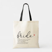 Bruid Definitie Bruidsmeisje Trouwen Tote Bag (Achterkant)