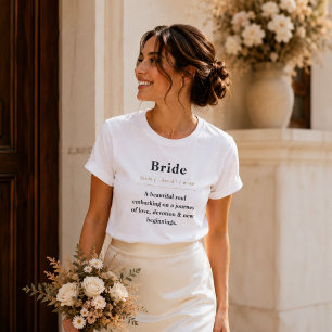 Bruid Definitie T-Shirt Gepersonaliseerd Bruid C