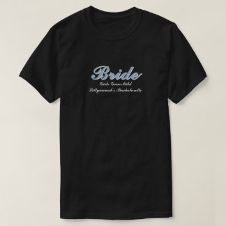 Bruid Dusty Blue Bachelorette Wedding Party T-shirt