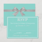 BRUID een vleugje zilver traditionele bruiloft sui RSVP Kaartje (Voorkant / Achterkant)