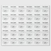 bruid en bruidegom aangepaste naam script huwelijk cadeaupapier (Vlak)