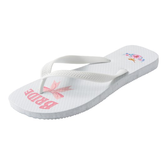 bruid en bruidegom bruiloft huwelijkshuwelijken teenslippers (Schuin)