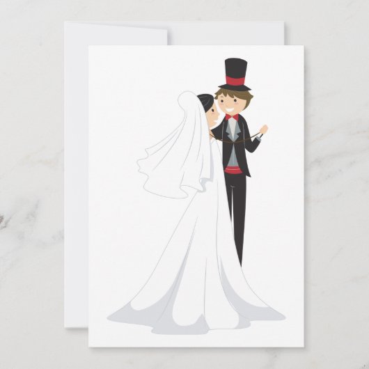 Bruid en Bruidegom Dansen Kaart (Voorkant)