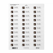 Bruid en Bruidegom Foto Sjabloon Huwelijk Etiket (Full Sheet)