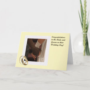 Bruid en bruidegom Gefeliciteerd Kaart