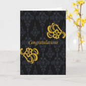 Bruid en bruidegom gefeliciteerd kaart (Gele Bloem)