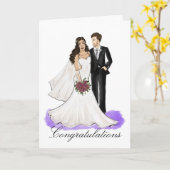 Bruid en Bruidegom Gefeliciteerd met jullie huweli Kaart (Gele Bloem)