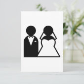 Bruid en Bruidegom Kaart (Staand voorkant)
