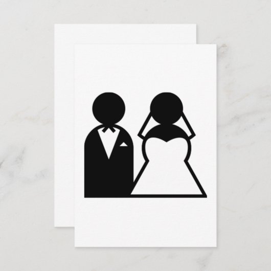 Bruid en Bruidegom Kaart (Voorkant / Achterkant)
