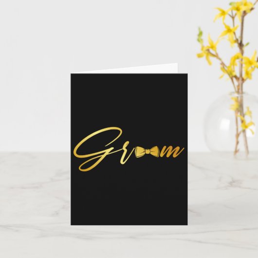 Bruid en bruidegom man en vrouw matching bruiloft kaart (Gele Bloem)