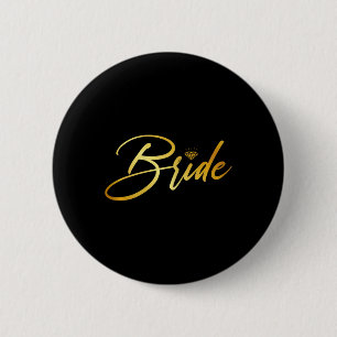 Bruid en bruidegom man en vrouw matching bruiloft ronde button 5,7 cm