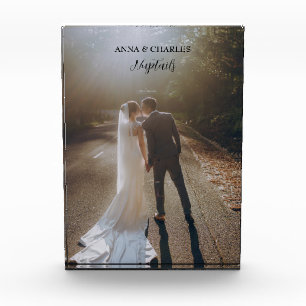 Bruid en bruidegom Nuptails Wedding Photo Block Fotoblokken