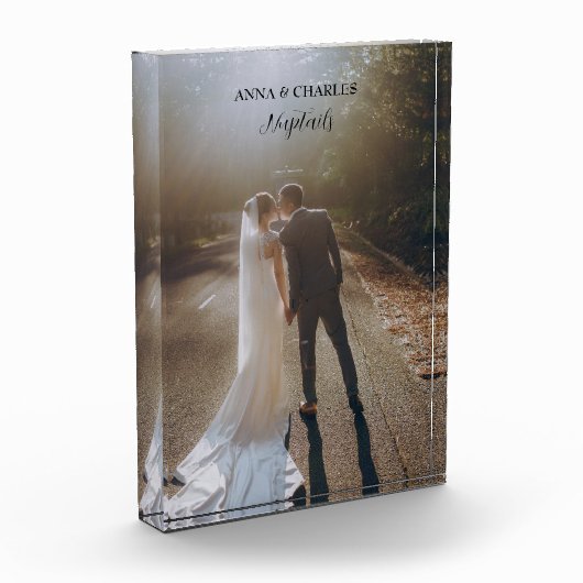 Bruid en bruidegom Nuptails Wedding Photo Block Fotoblokken (Links)