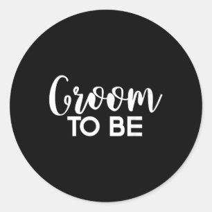 Bruid en bruidegom om Shirten te zijn, bruidegom v Ronde Sticker