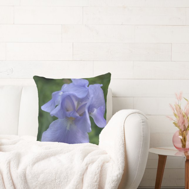 Bruid en Bruidegom Perwinkle Iris Bloemen Personal Kussen (Bank)