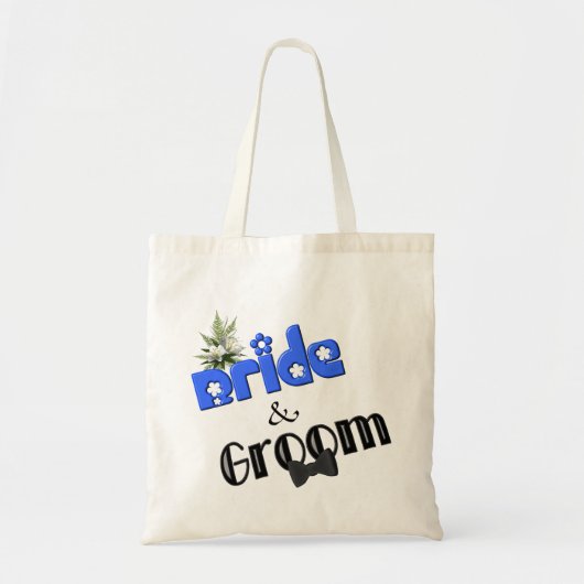 Bruid en bruidegom Schattigee bruiloft bruidsfeest Tote Bag (Voorkant)