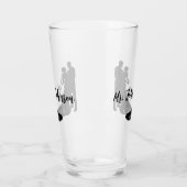 Bruid en Bruidegom Silhouet Glas (Links)