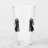 Bruid en Bruidegom Silhouet Glas (Rechts)