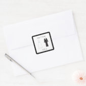 Bruid en bruidegom sticker (Envelop)