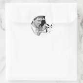 Bruid en bruidegom Sticker met uw foto (Tas)