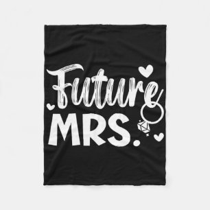Bruid en bruidegom trouwdag huwelijk net getrouwd  fleece deken