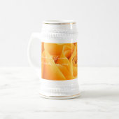 Bruid en bruidegom Trouwdatum Stein Oranje Rozen Bierpul (Voorkant links)