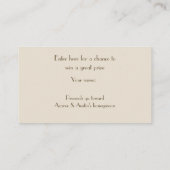 Bruid en Bruidegom Uil Koppel Tombola Tickets Informatiekaartje (Achterkant)