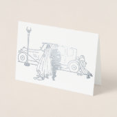  bruid en bruidegom uit 1920 folie kaarten (Voorkant)