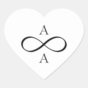 Bruid en bruidegom voor altijd Infinity Hart Sticker
