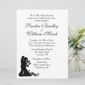 Bruid en Bruidegom Wit Kaart (Staand voorkant)