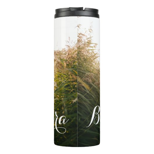 Bruid en bruidegom zoenen thermosbeker (Achterkant)