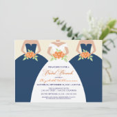 Bruid en bruidsmeisjes Bruids Brunch Uitnodigen (m Kaart (Staand voorkant)