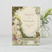 bruid en room Romantic bruiloft Kaart (Staand voorkant)