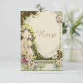  bruid en room Romantic Wedding RSVP (Staand voorkant)