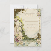  bruid en room Romantic Wedding RSVP (Achterkant)