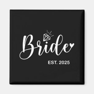 Bruid Est. 2025 Bruids Wedding Matching Gifts Vrou Magneet