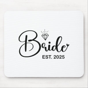 Bruid Est. 2025 Getrouwd Bruidsfeest Bache Muismat