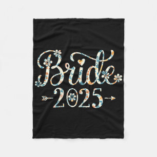 Bruid Est 2025 Getrouwd Trouwen Bruidsfeest Afsche Fleece Deken