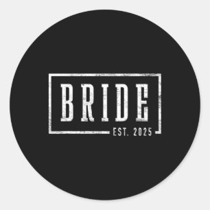 Bruid Est 2025 Toekomstige Echtgenote Verlovingsca Ronde Sticker