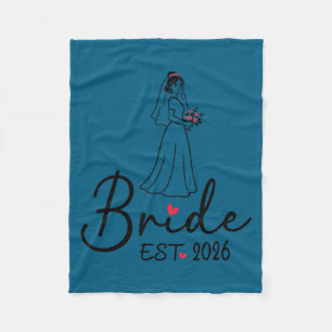 Bruid est 2026 bijpassende bruidegom 2026 fleece deken